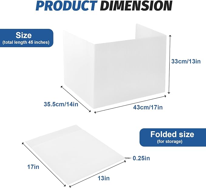 ZYINOZOC 2 Pack Desk Dividers for Students, 3-Fold Privacy Screens, Testing - Image 2
