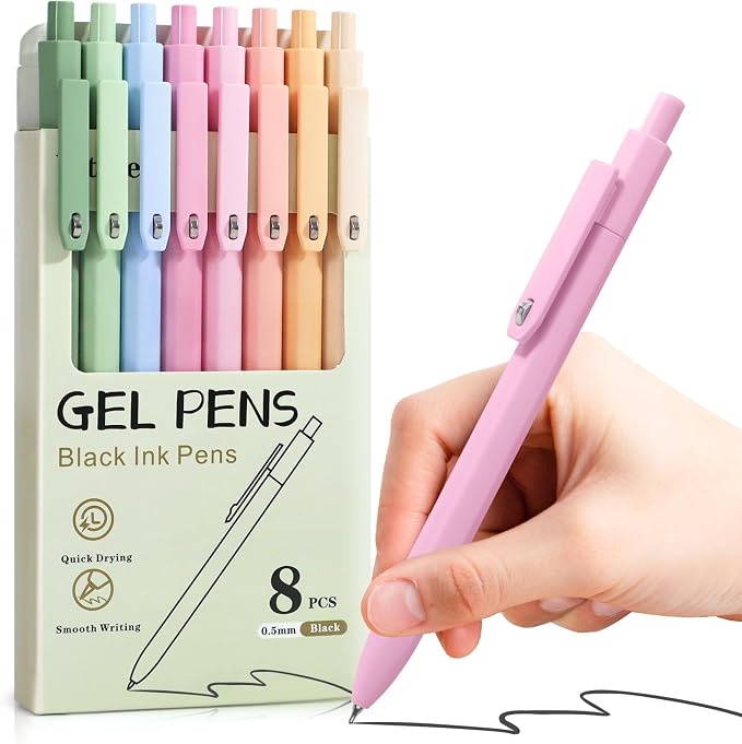 Piochoo Gel Pens, Quick Dry No Smudge, Smooth Writing Comfortable Grip Pen by Piochoo