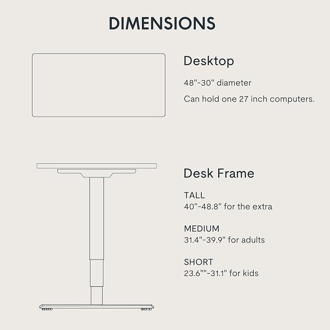 FLEXISPOT E6 3-Stage Dual Motor Electric Standing Desk 48 x 30 Sit Stand Up Desk - Image 6