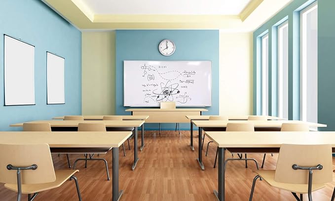 Ghent 4 x 4 Porcelain Magnetic Whiteboard, Aluminum Frame, 1 Marker, 1 Eraser - Image 6