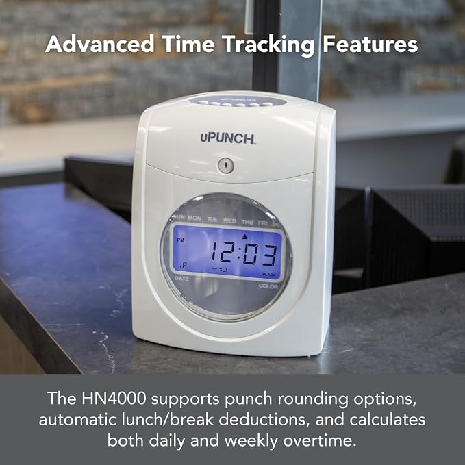 uPunch HN4500 Advanced Calculating Time Clock Bundle - Image 5