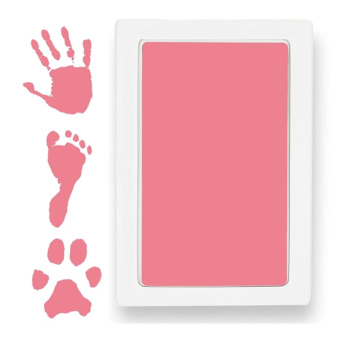 Large Clean Touch Ink Pad for Baby Handprints and Footprints – Inkless Infant by TinyGifts