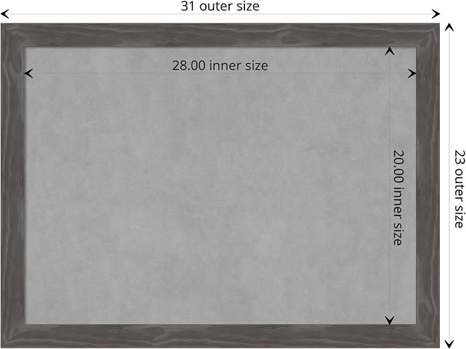 Amanti Art Grey Framed Magnetic Board 23x31 Medium Vision Board - Image 4