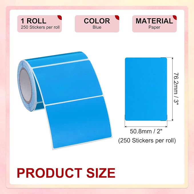 PATIKIL 2 x 3 Inch Rectangle Inventory Color Coding Labels 1 Roll, Square - Image 2