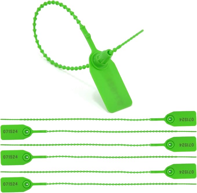 100Pcs Plastic Tamper Shipping Seals Pull-Tite Security Seal Signage Numbered - Image 4