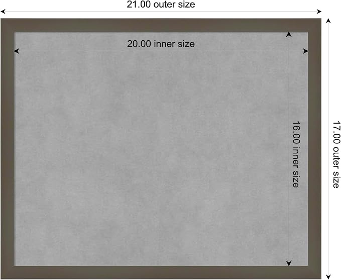 Amanti Art Grey Framed Magnetic Board 17x21 Small Vision Board - Image 4