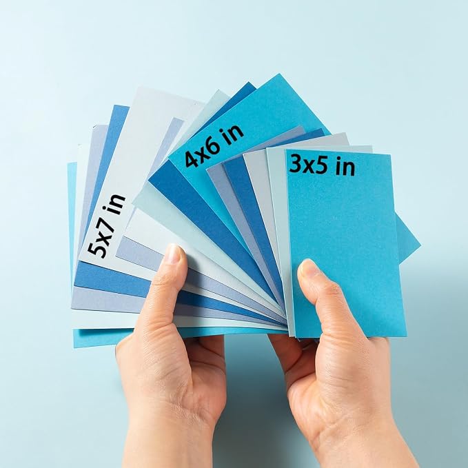 50 Sheets 4x6 Colored Cardstock Paper 5 Colors Blank Flash Cards, 250 GSM Heavy - Image 2