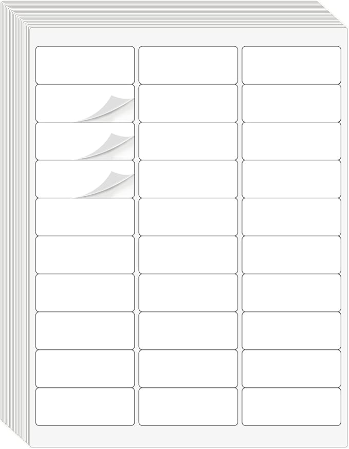 1" x 2-5/8" Address Labels 900 Labels Sticker Paper by DINIZON