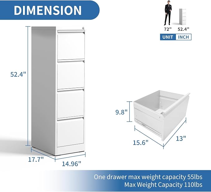 FLIXELIO 4 Drawer File Cabinet - Image 3