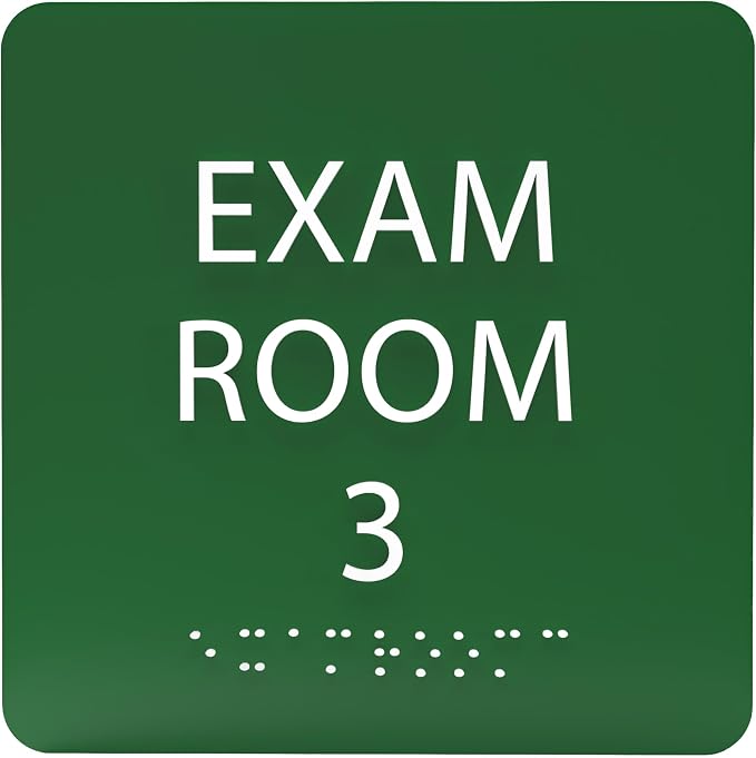 6" X6" Exam Room 3 Sign by ADACentralSigns