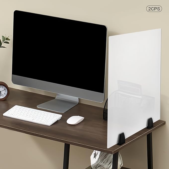 2 Pack Desk Privacy Panels & Dividers, 24 * 18" Frosted Acrylic Desk Partition - Image 5