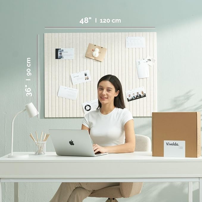 VIVELDA Large Bulletin Board 48"x36" - Image 4