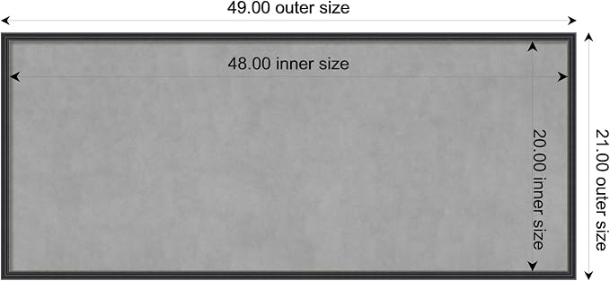Amanti Art Black Framed Magnetic Board 21x49 Oversize Vision Board - Image 3