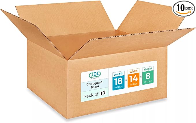 Medium Shipping & Moving Boxes 18x14x8 inches by IDLPackaging