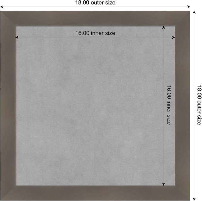 Amanti Art Grey Framed Magnetic Board 18x18 Small Vision Board - Image 4