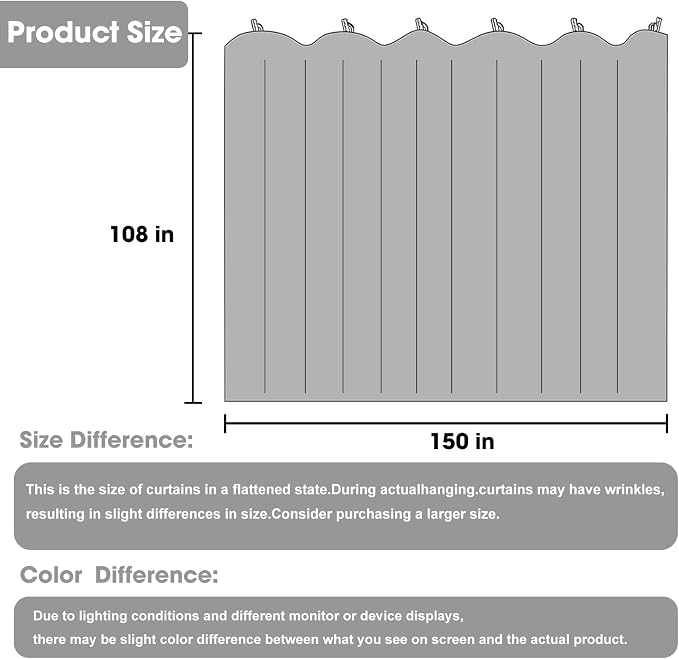 Cbsroro Room Divider Blackout Curtain Track Curtains Wall Dividers Panels Screen - Image 2