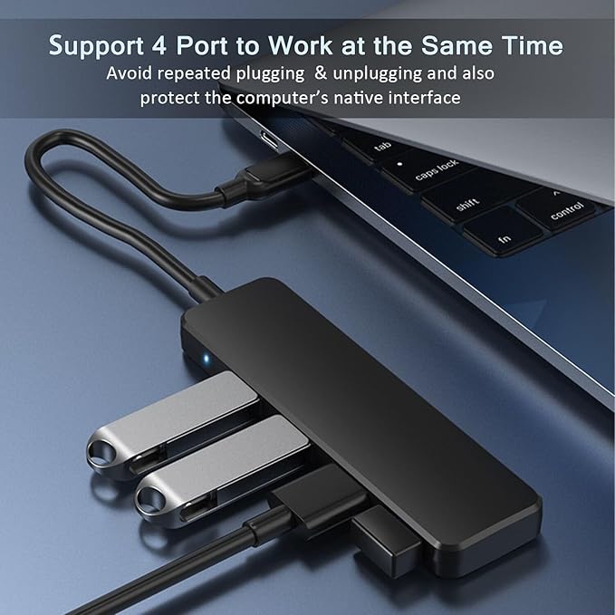VIENON USB C Hub with 4 USB 3.0 Femal Ports, USB Extender - Image 2