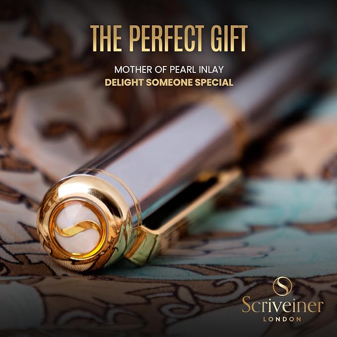 Scriveiner Personalized Silver Chrome Fountain Pen - Image 9