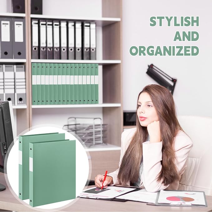 Henoyso 48 Pcs 3 Ring Binder 0.5 Inch Round Fits Letter Size 8.5'' x 11'' Paper - Image 5