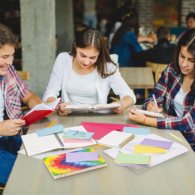 Koogel 200PCS Index Cards 3 x 5, Colored Index Cards Lined Ruled on both Sides - Image 5