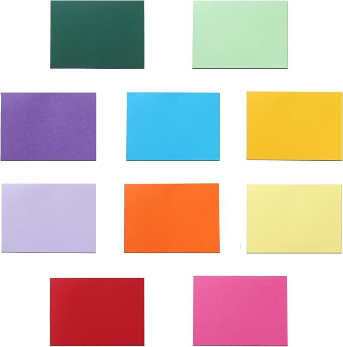 Guakicae 150 Sheets 10 Assorted Colors Cardstock 5 x 7 Heavyweight Paper by Guakicae
