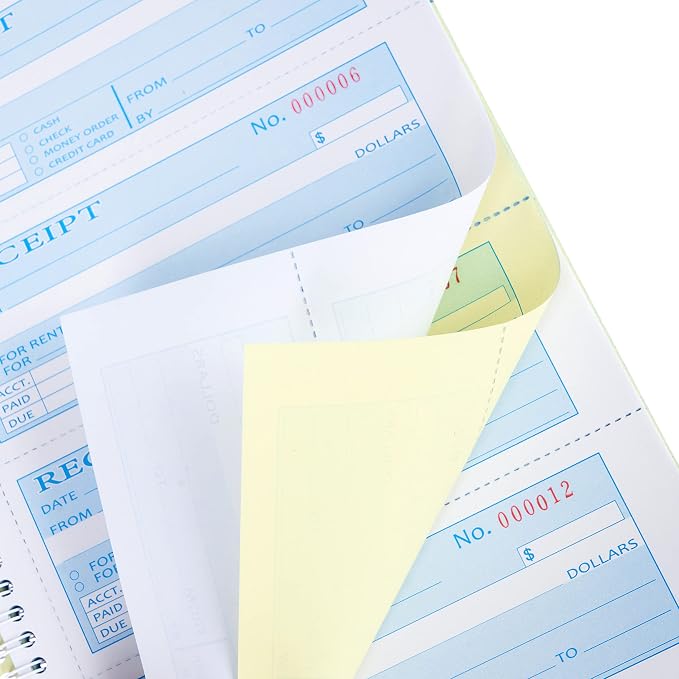 2 Packs Receipt Book with Carbon Copies, Money and Rent Receipt Book, 2-Part - Image 4