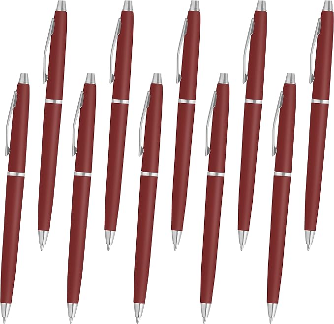 DISCOUNT PROMOS Langham Ballpoint Pens Set of 10, Bulk Pack by DISCOUNTPROMOS