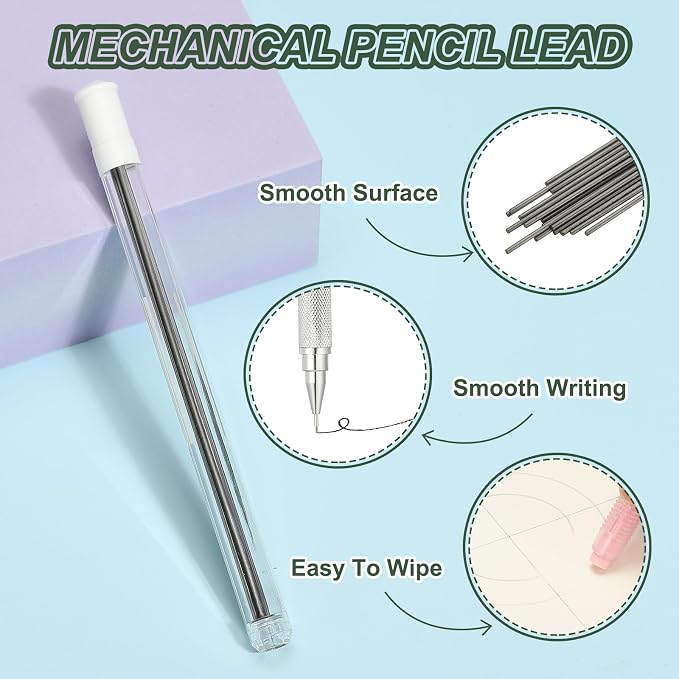 PATIKIL 240Pcs HB Mechanical Pencil Lead, 0.5mm Black Lead Refill Break - Image 3