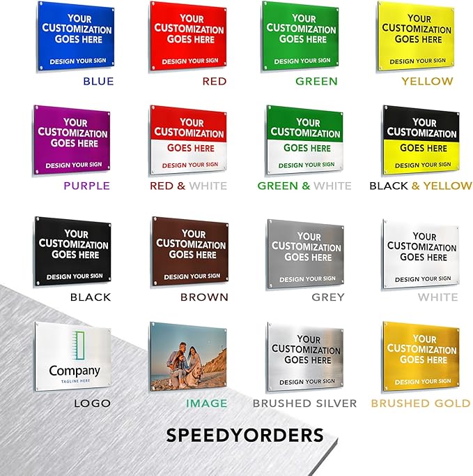 SPEEDYORDERS Custom Aluminum Business Sign, Rustic Modern Style, 36x24 Inches - Image 3