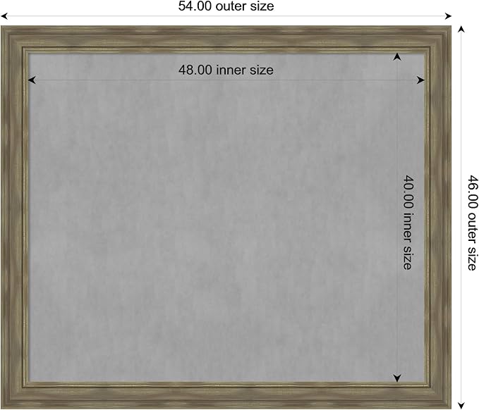 Amanti Art Grey Framed Magnetic Board 46x54 Oversize Vision Board - Image 4