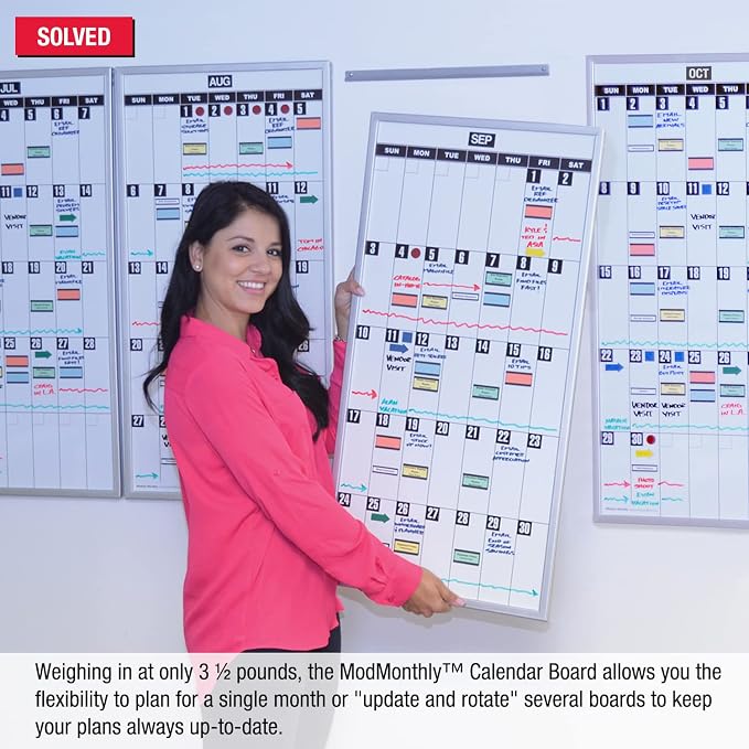 Ultimate Office Magnetic Dy-Erase Whiteboard Modular Monthly Planning Calendar - Image 3
