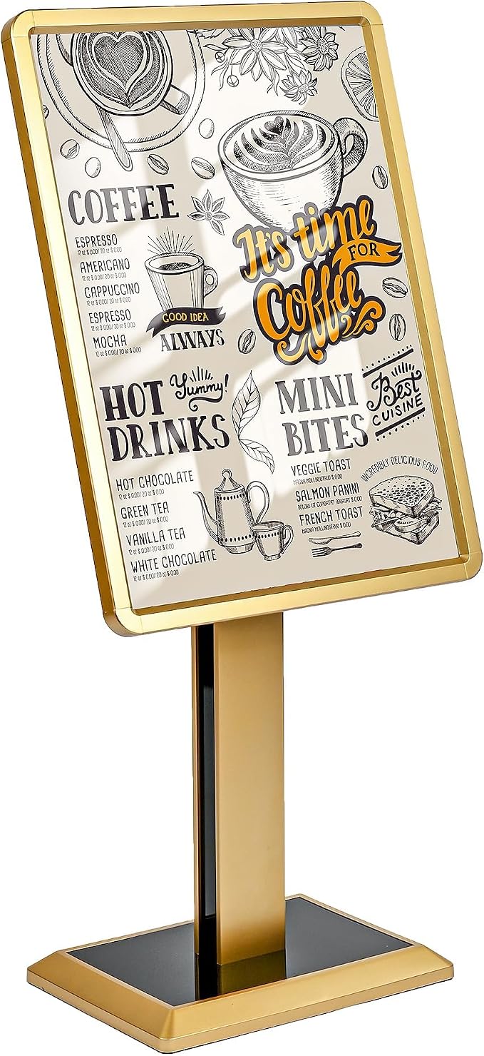 lesolar Display Menu Stand, 21x29 Inch Heavy Duty Aluminum Pedestal Sign Holder - Image 8