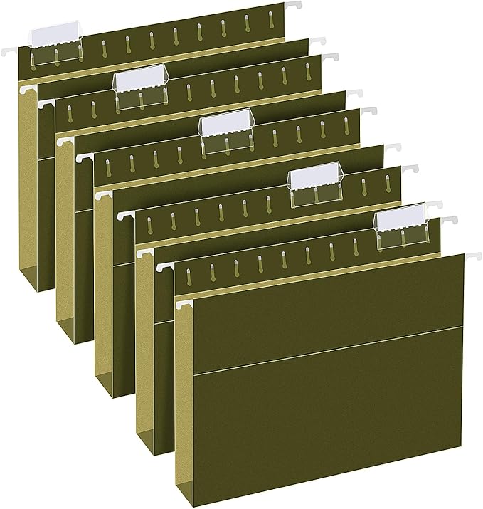 Extra Capacity Hanging File Folders, RAZCC 30 Pack Letter Size Reinforced by RAZCC