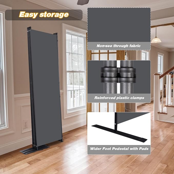 CHOSENM Wall Divider, 4 Panel Room dividers and Folding Privacy Screens - Image 4