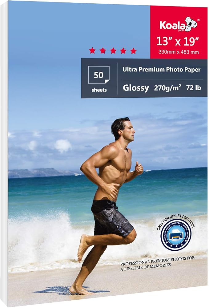 Koala Ultra Premium Photo Paper 13x19 In Glossy Photo Printer Paper by KOALAPAPER
