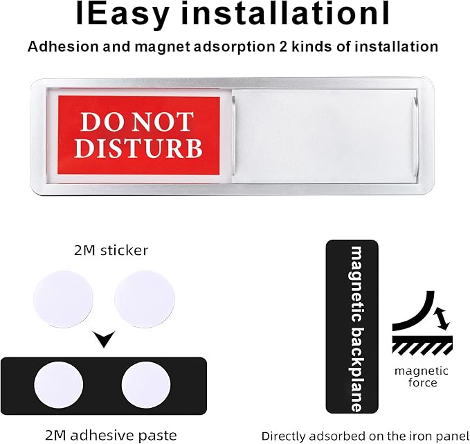 Do Not Disturb/Welcome Door Sign, Sliding Privacy Indicator - Image 2