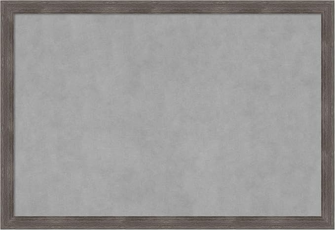 Amanti Art Grey Framed Magnetic Board 27x39 Large Vision Board by AmantiArt