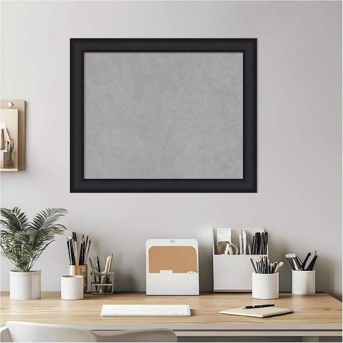 Amanti Art Black Framed Magnetic Board 19x23 Small Vision Board - Image 6