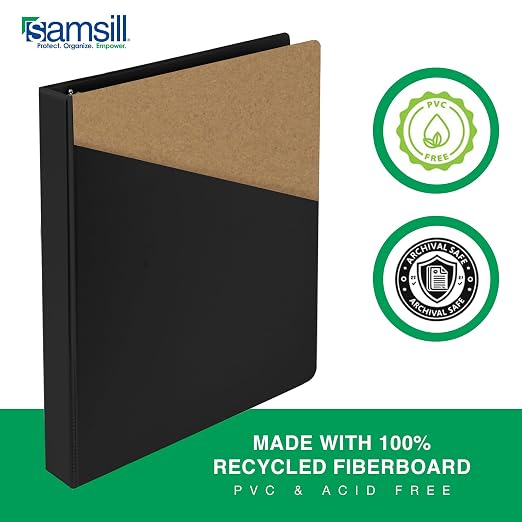 Samsill 1 Inch 3 Ring Binders, Made in USA, Economy Round Ring, 200 Sheet - Image 5