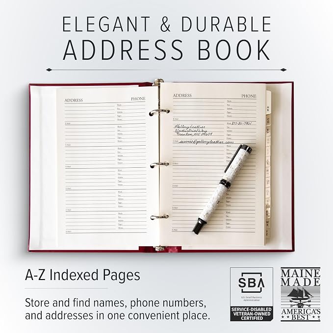 Gallery Leather Large Address Book - Image 2