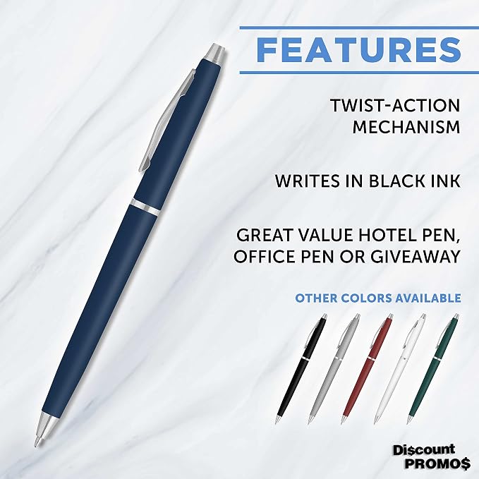 DISCOUNT PROMOS Langham Ballpoint Pens Set of 10, Bulk Pack - Image 2