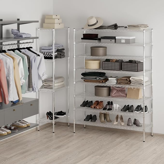 Regal Altair 18" Deep x 54" Wide x 74" Height Wire Shelving Kit | 8-Tier | NSF - Image 7