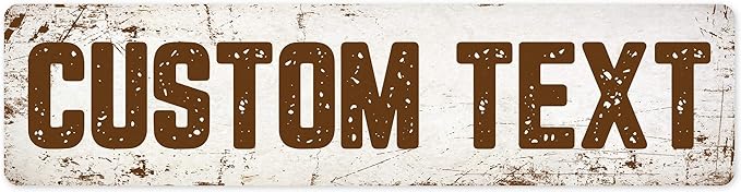 Custom Sign, Custom Street Sign, 11 Font Colors, 13 Font Styles, 4 Hole Options by MySignCenter