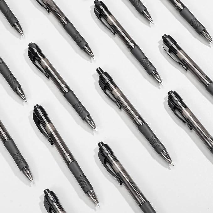 deegtran Pens Bulk, 100 Pack No Bleed Black Ink Click Pens - Image 5