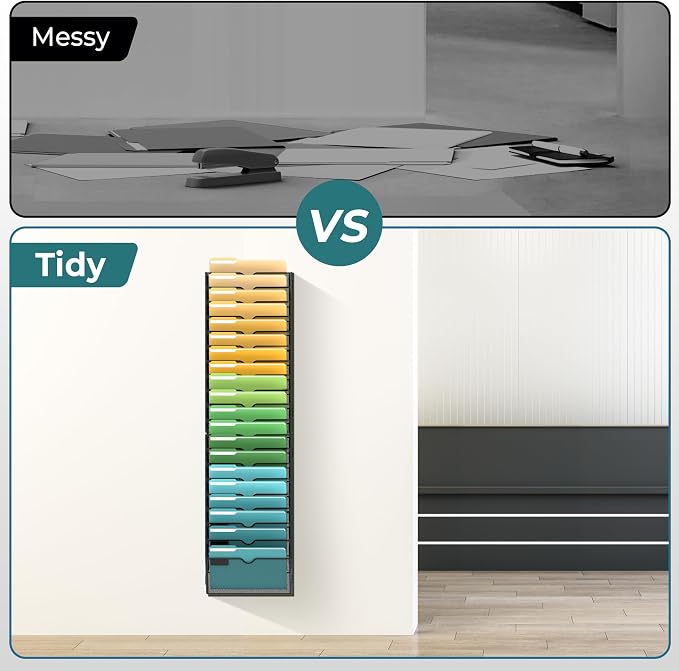 SUPEASY Wall File Organizer Mesh Office Mail Holder, Hanging Wall Organizer - Image 5