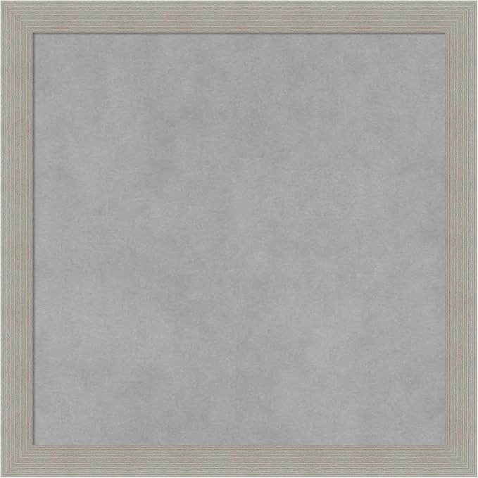 Amanti Art Grey Framed Magnetic Board 18x18 Small Vision Board by AmantiArt