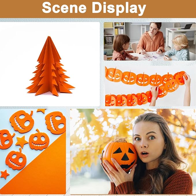 Silunkia 40 Sheets Orange Cardstock 8.5 x 11 Craft Paper, 75lb Premium Pumpkin - Image 7