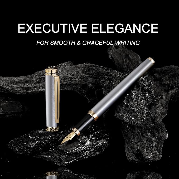 HDDNB Silver Luxury Fountain Pen Set - Image 6