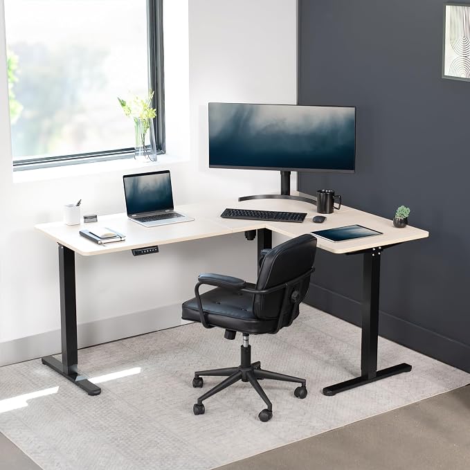 VIVO Electric Corner 63 x 47 inch L-Shaped Standing Desk, Memory Height - Image 7