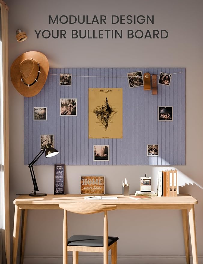 Fluxynara Large Felt Bulletin Board 36" x 24" Cork Board Alternative-6 Pack - Image 5